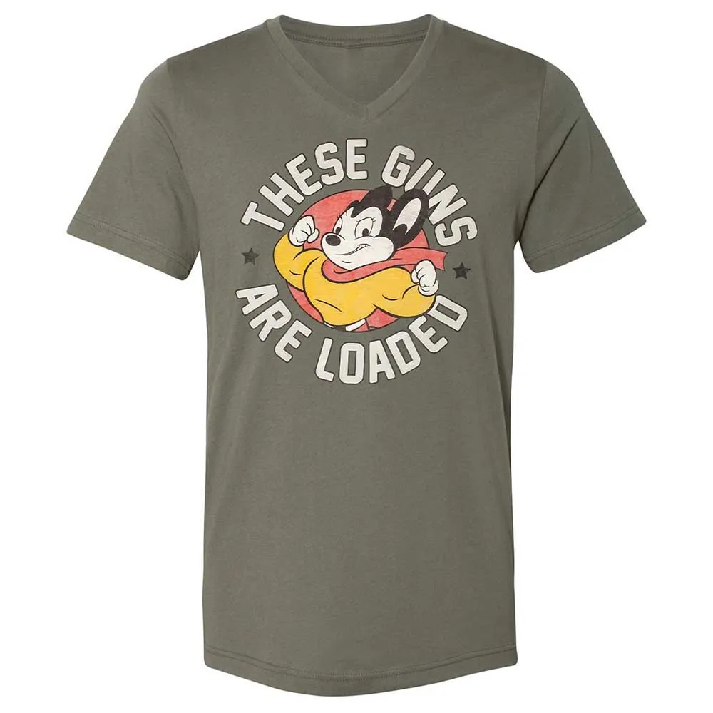 Unisex V-Neck T-Shirt - 5M86JP9M - Military Green - 15