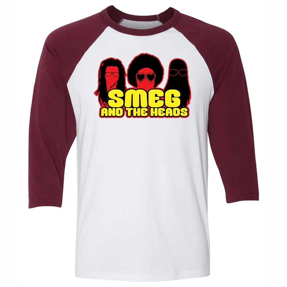 Unisex 3/4 Baseball Tee - F14NBFA8 - White/Maroon - 7