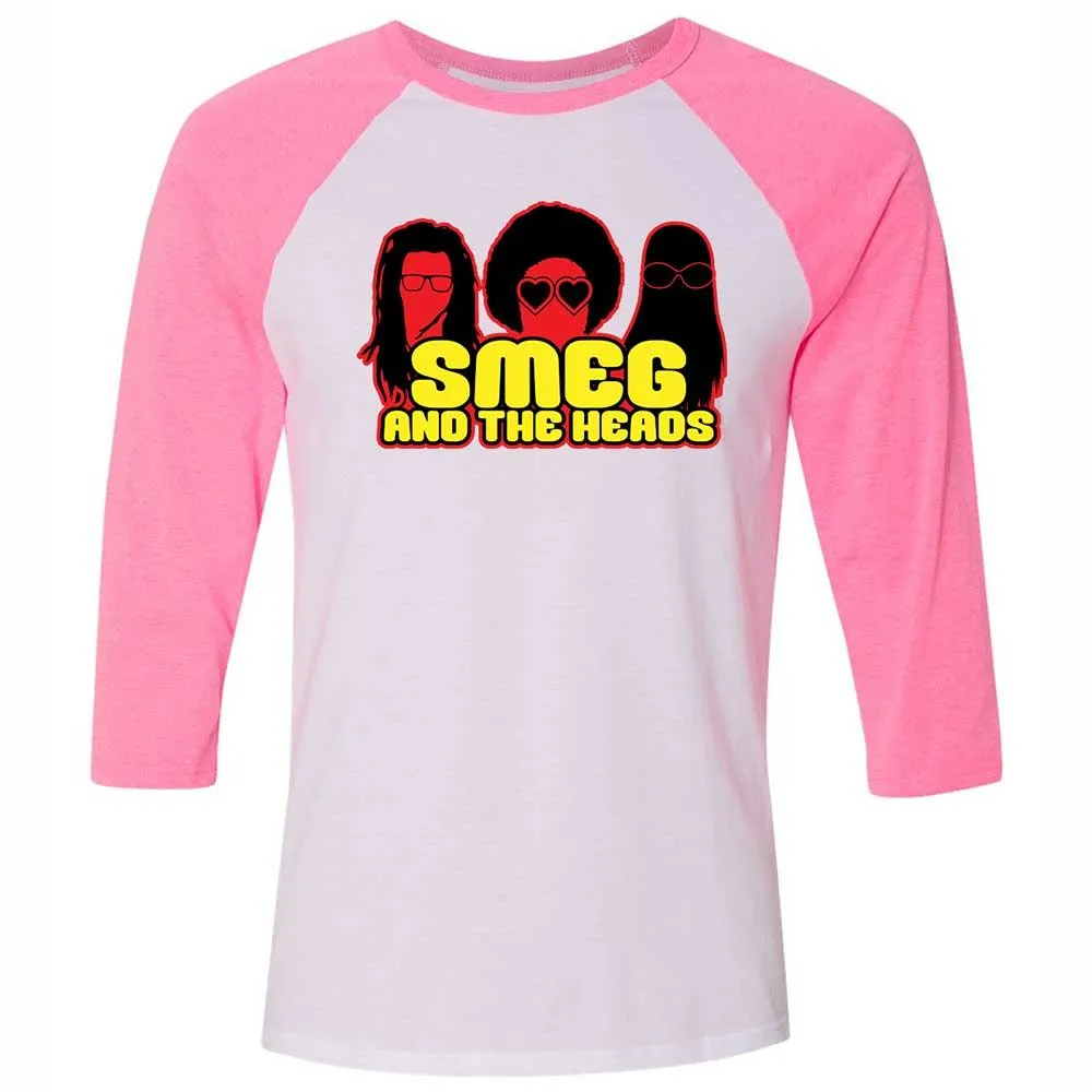 Unisex 3/4 Baseball Tee - F14NBFA8 - White/Neon Pink - 12