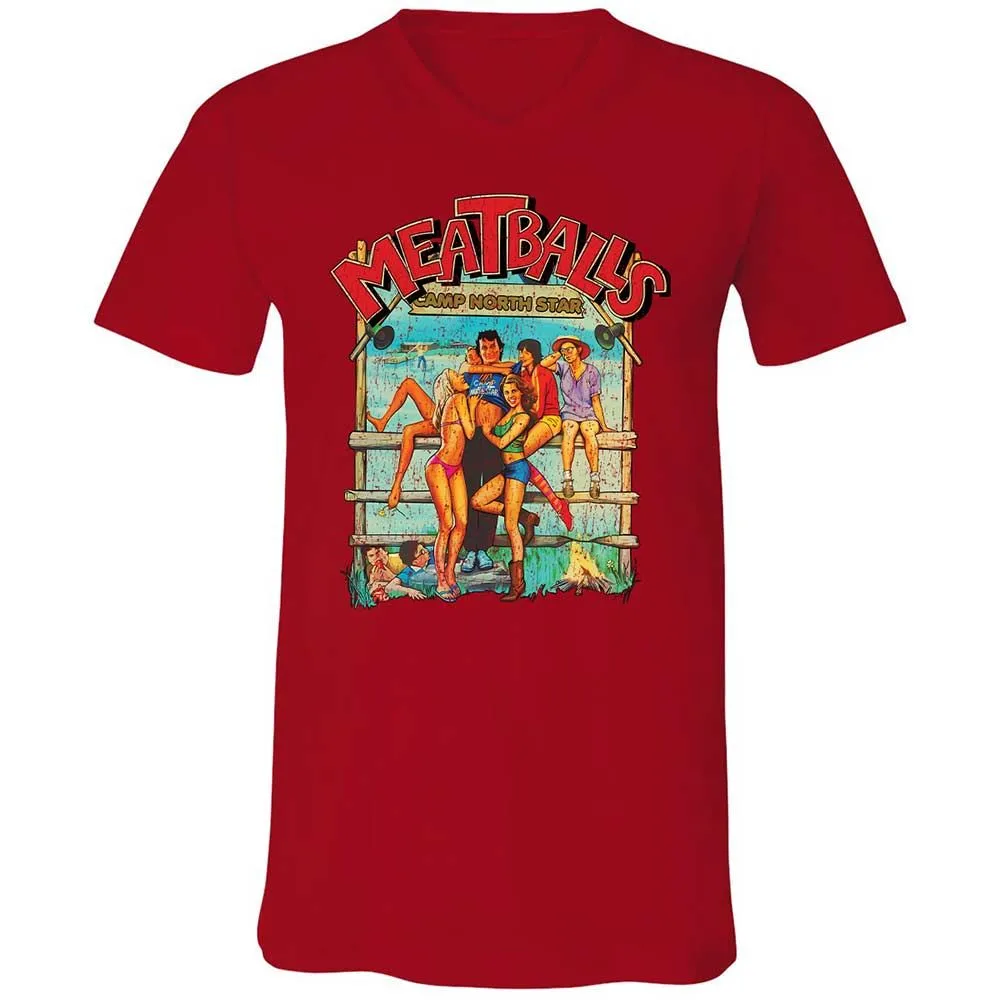 Unisex V-Neck T-Shirt - 9E9DV8KJ - Red - 5