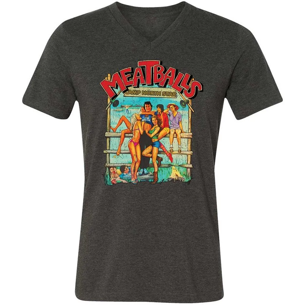 Unisex V-Neck T-Shirt - 9E9DV8KJ - Dark Grey Heather - 8