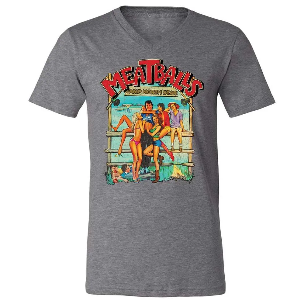 Unisex V-Neck T-Shirt - 9E9DV8KJ - Deep Heather - 9