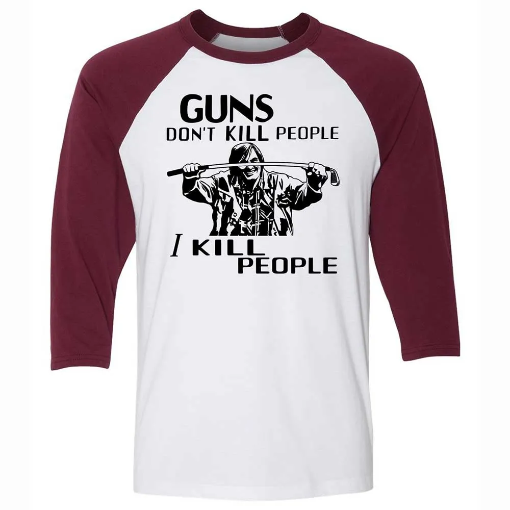 Unisex 3/4 Baseball Tee - WHNDZX2Q - White/Maroon - 7
