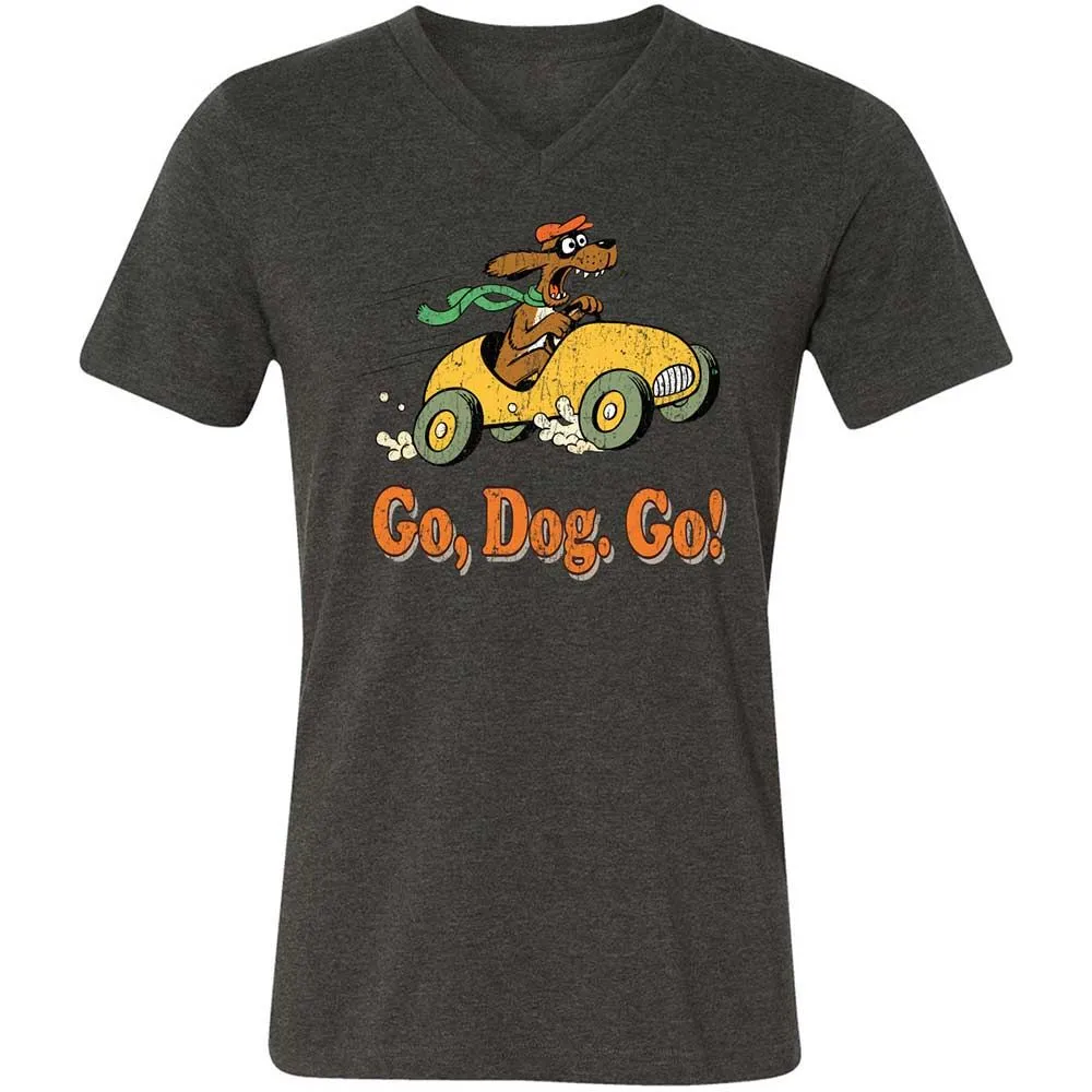 Unisex V-Neck T-Shirt - SU8RS743 - Dark Grey Heather - 8