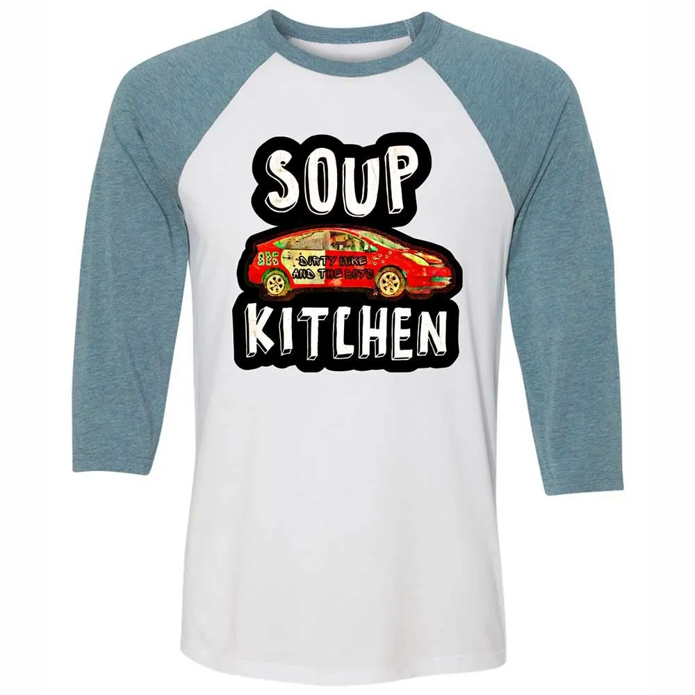 Unisex 3/4 Baseball Tee - TM68UEML - White/Denim - 3