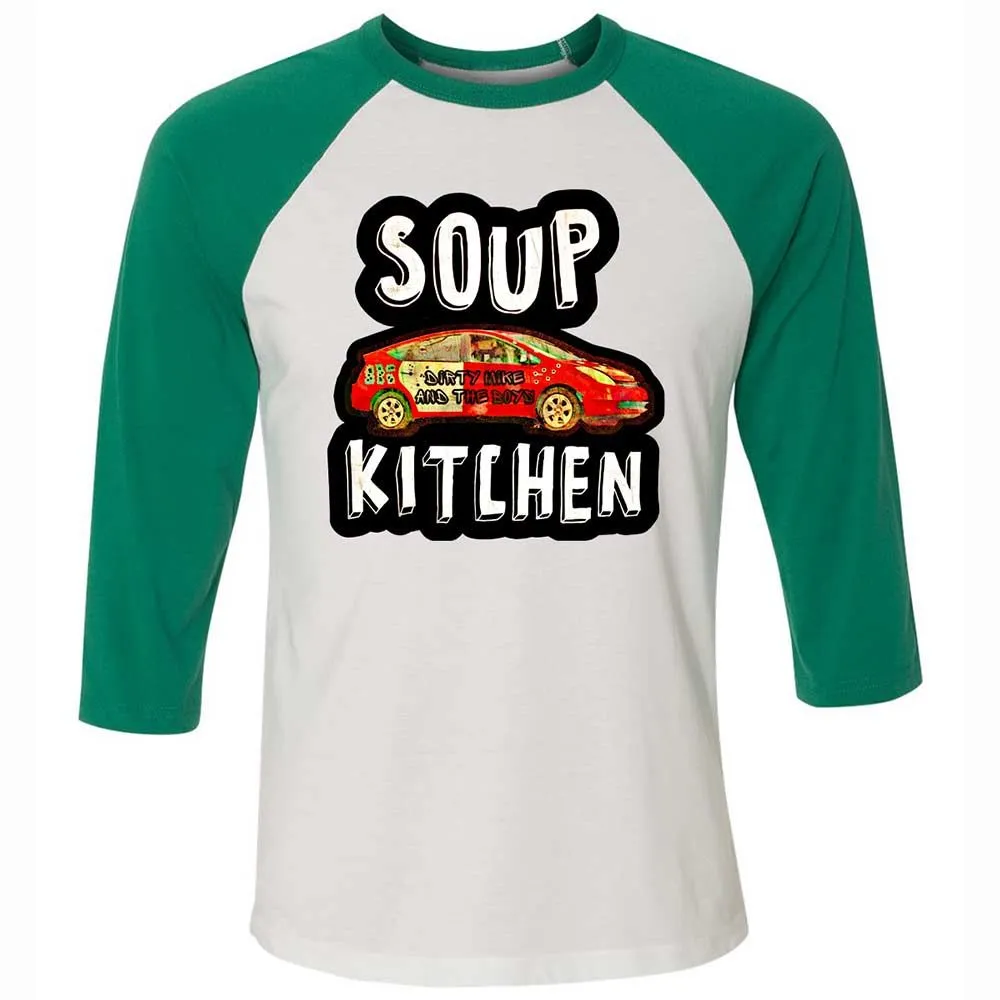 Unisex 3/4 Baseball Tee - TM68UEML - White/Kelly - 6