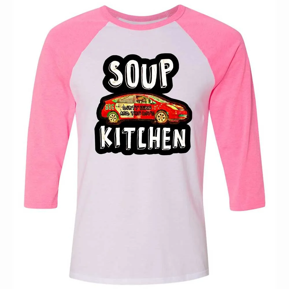 Unisex 3/4 Baseball Tee - TM68UEML - White/Neon Pink - 12