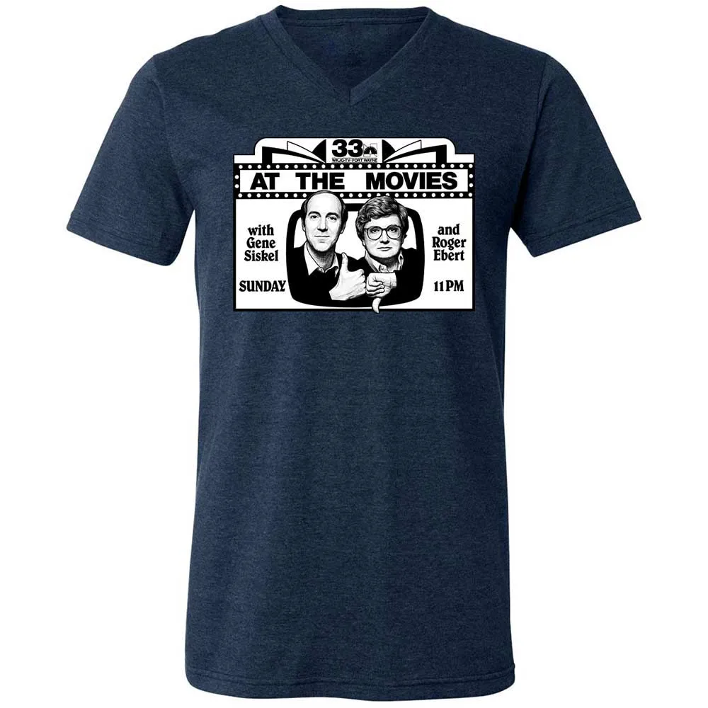 Unisex V-Neck T-Shirt - TPS6R4CH - Heather Navy - 13
