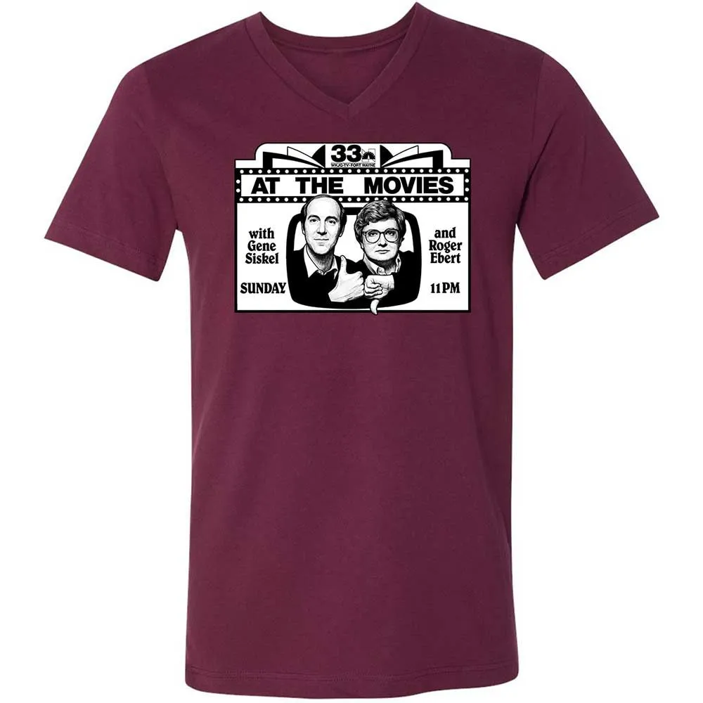Unisex V-Neck T-Shirt - TPS6R4CH - Maroon - 14