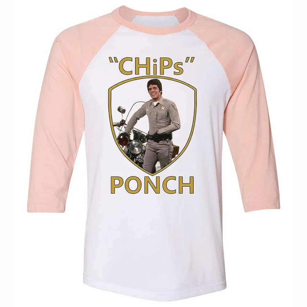 Unisex 3/4 Baseball Tee - LBWJ4ENH - White/Heather Peach - 5