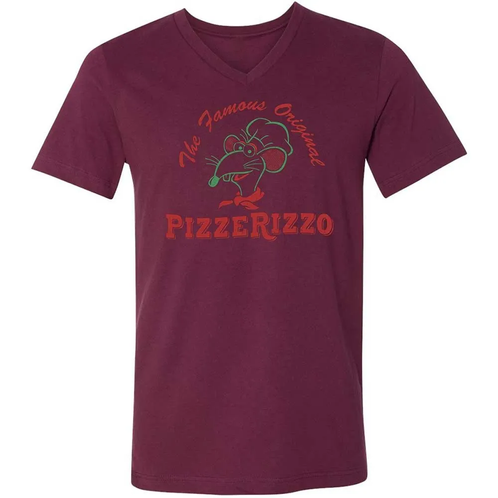 Unisex V-Neck T-Shirt - 5656WHM3 - Maroon - 14