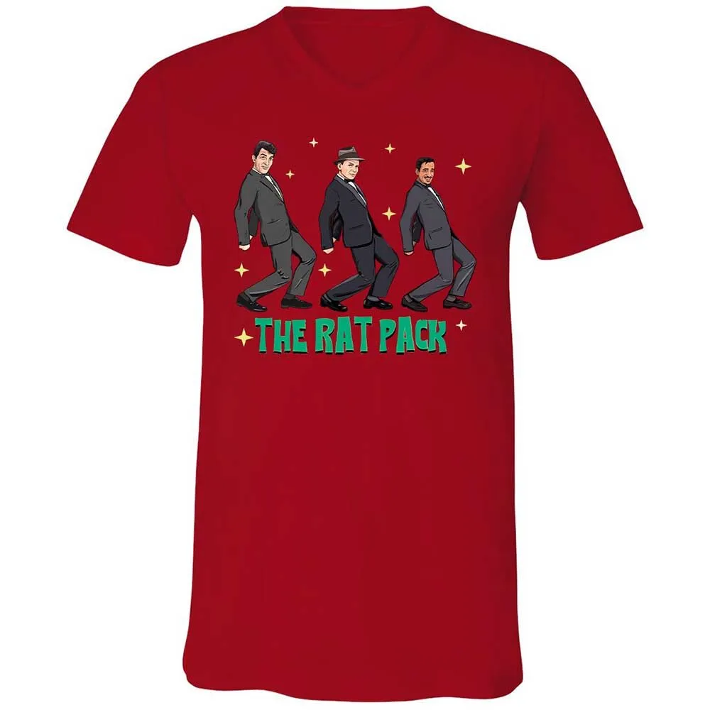 Unisex V-Neck T-Shirt - D1TZUHTJ - Red - 5