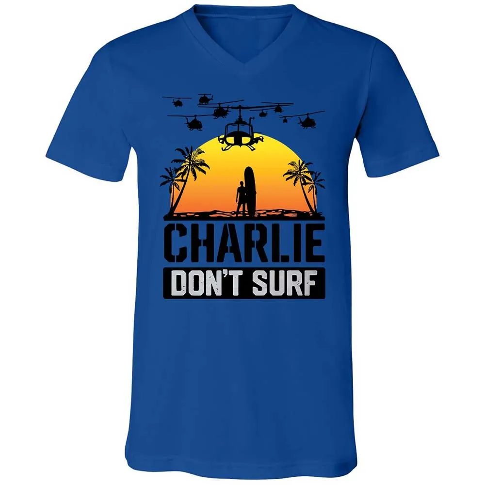 Unisex V-Neck T-Shirt - D6PE4LBV - True Royal - 3