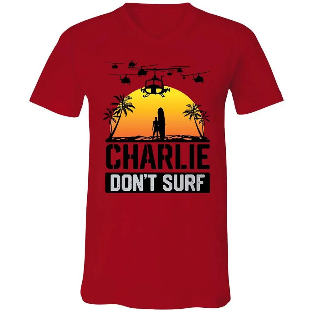 Unisex V-Neck T-Shirt - D6PE4LBV - Red - 5