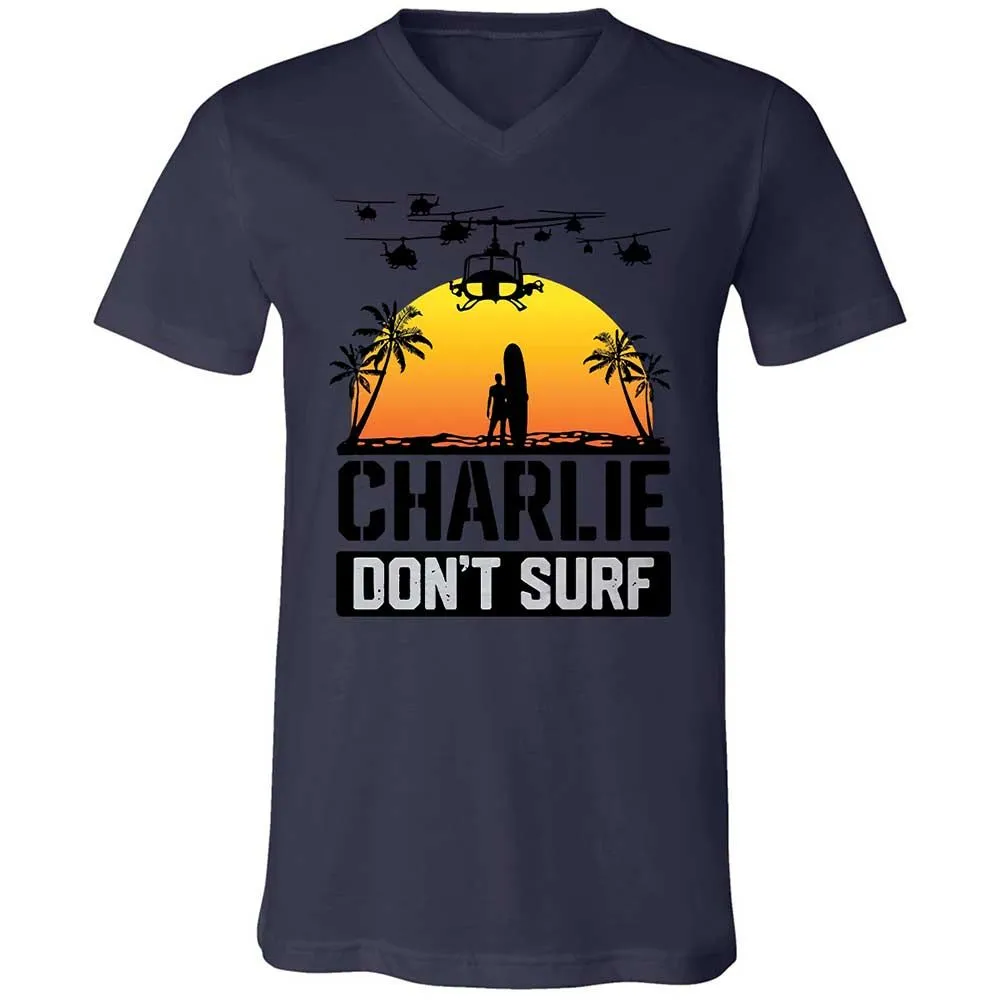 Unisex V-Neck T-Shirt - D6PE4LBV - Navy - 12