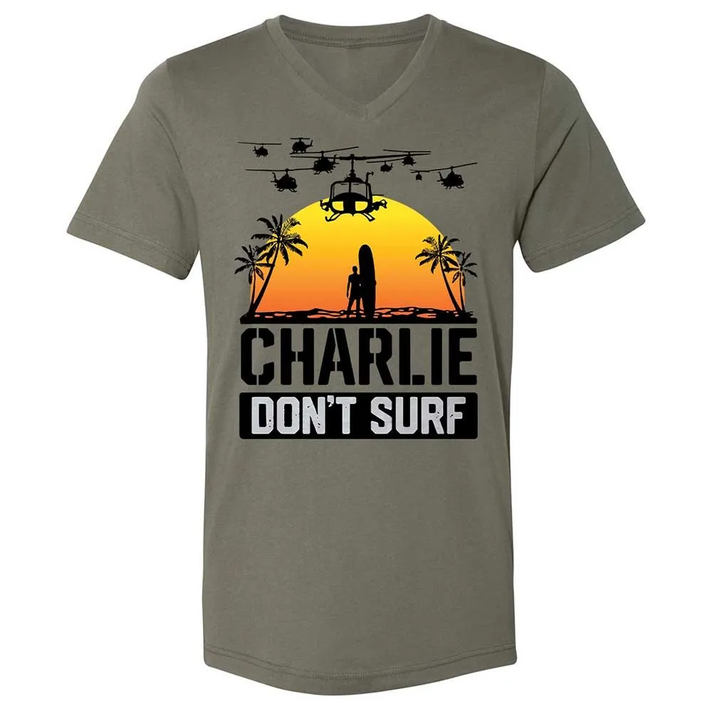 Unisex V-Neck T-Shirt - D6PE4LBV - Military Green - 15