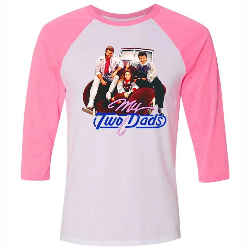 My Two Dads - White/Neon Pink - 12