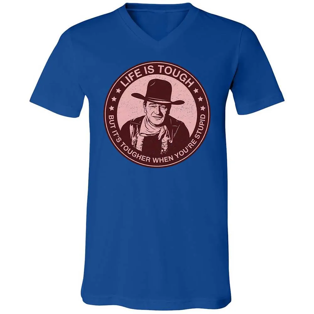 Unisex V-Neck T-Shirt - YRARH1BQ - True Royal - 3
