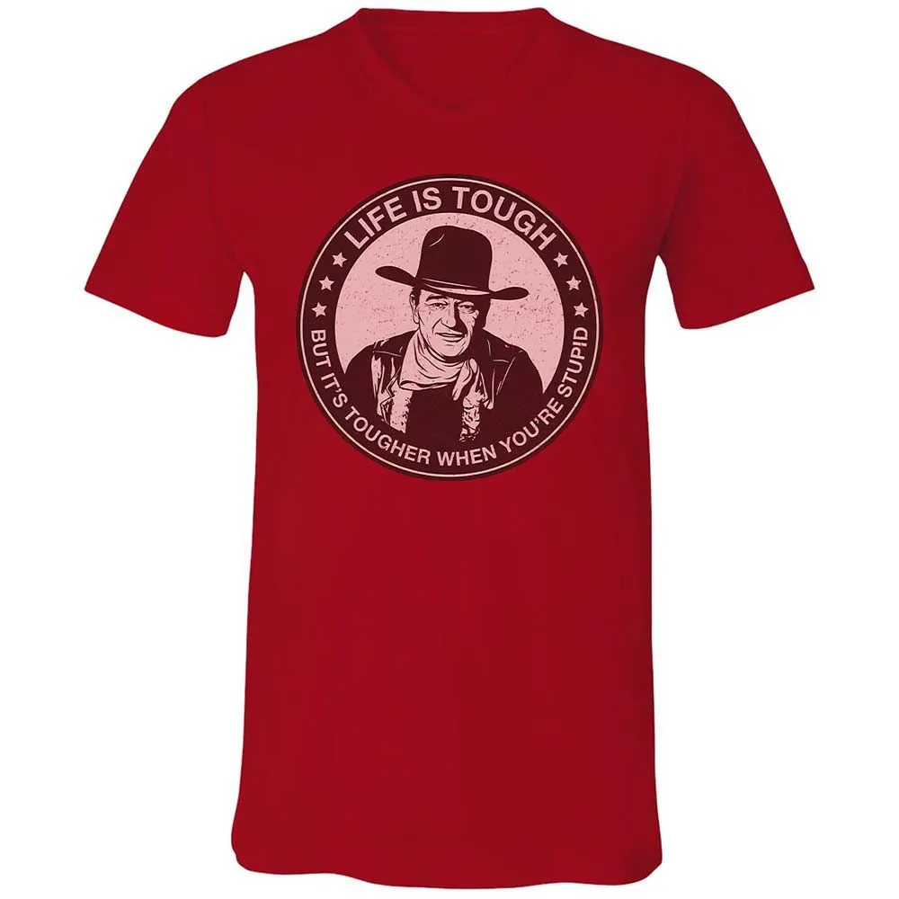 Unisex V-Neck T-Shirt - YRARH1BQ - Red - 5
