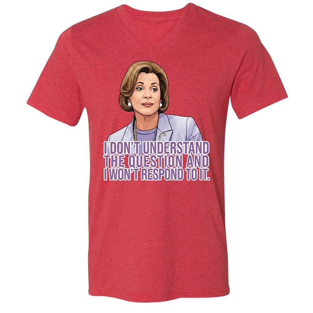 Unisex V-Neck T-Shirt - 23YBNVVS - Heather Red - 6