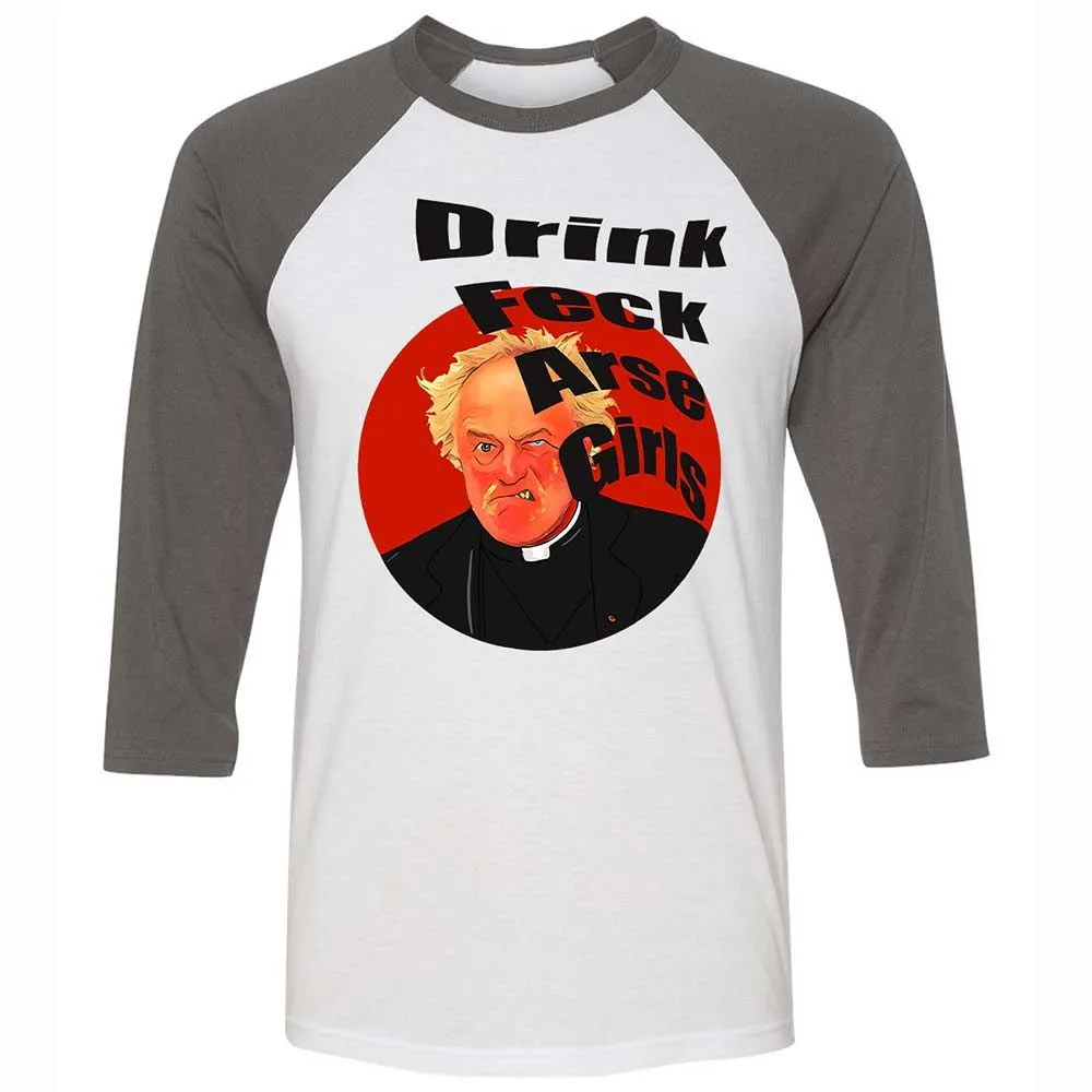 Unisex 3/4 Baseball Tee - 7FXW8DP8 - White/Asphalt - 2
