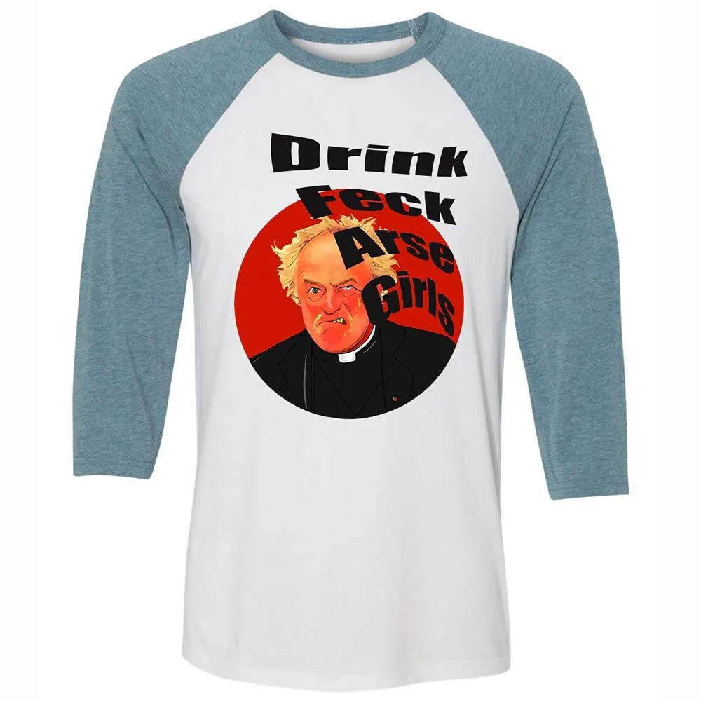 Unisex 3/4 Baseball Tee - 7FXW8DP8 - White/Denim - 3