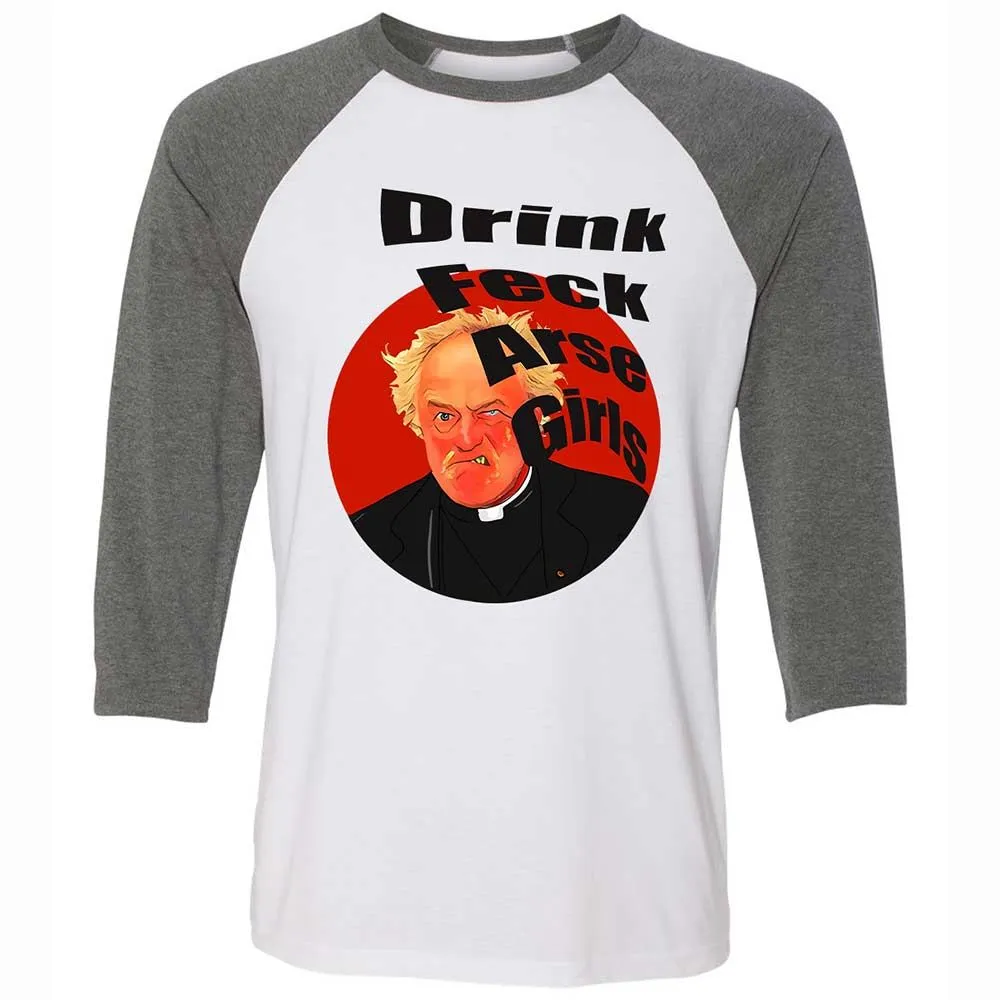 Unisex 3/4 Baseball Tee - 7FXW8DP8 - White/Deep Heather - 11