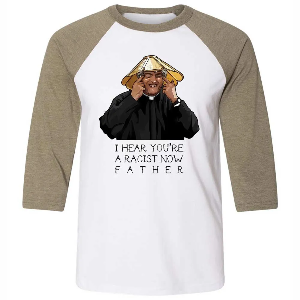 Unisex 3/4 Baseball Tee - G3M8BYR3 - White/Heather Olive - 4