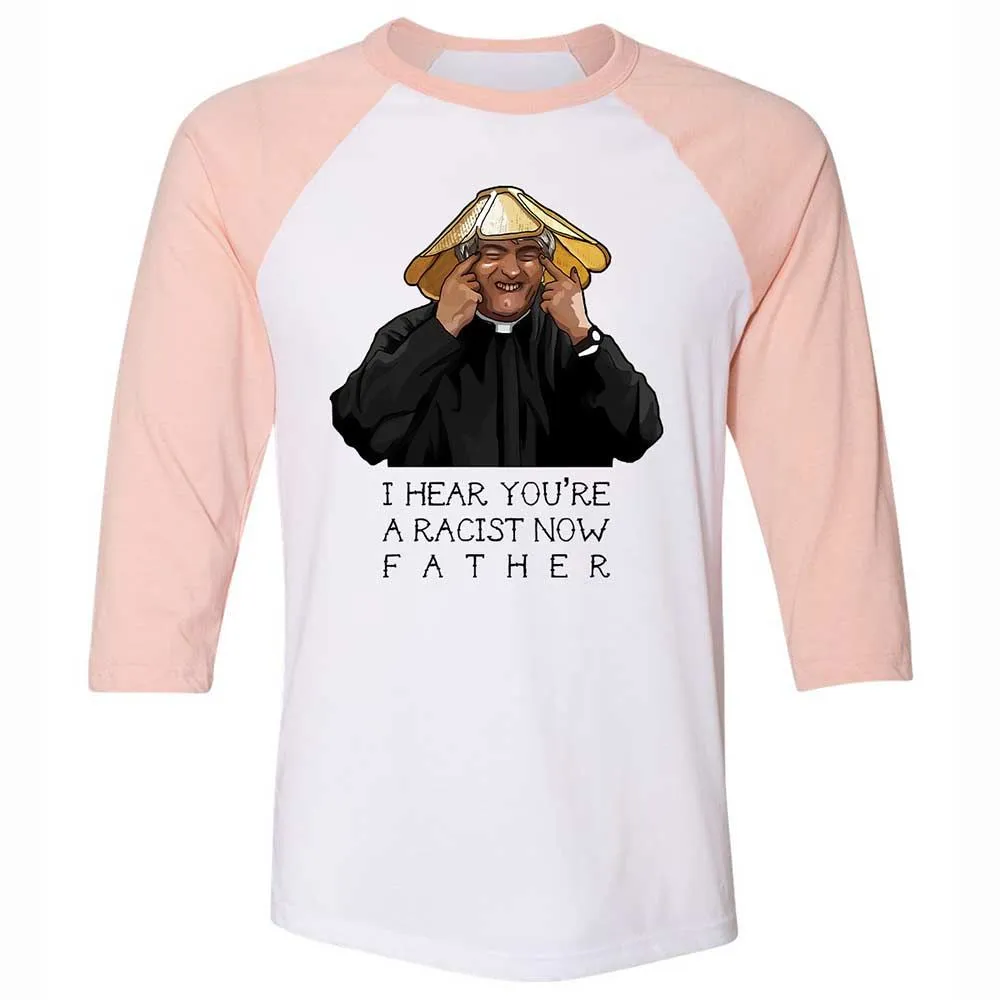 Unisex 3/4 Baseball Tee - G3M8BYR3 - White/Heather Peach - 5