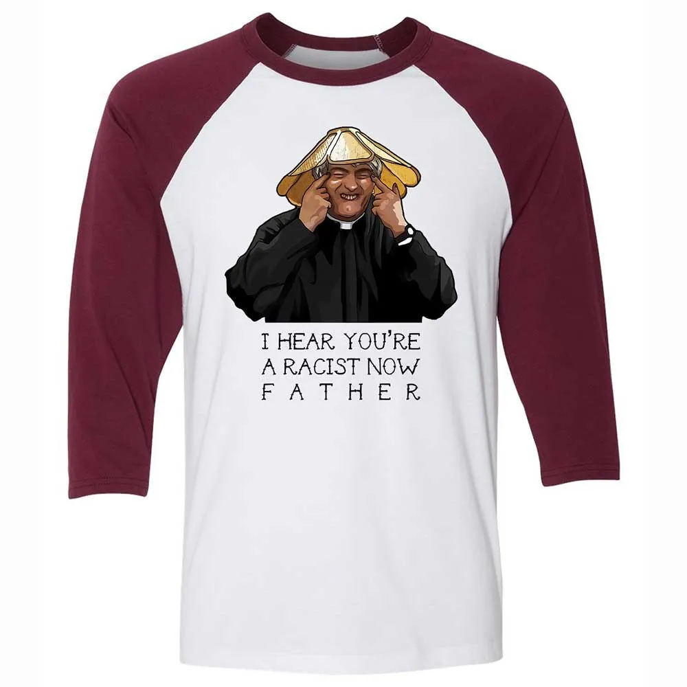 Unisex 3/4 Baseball Tee - G3M8BYR3 - White/Maroon - 7