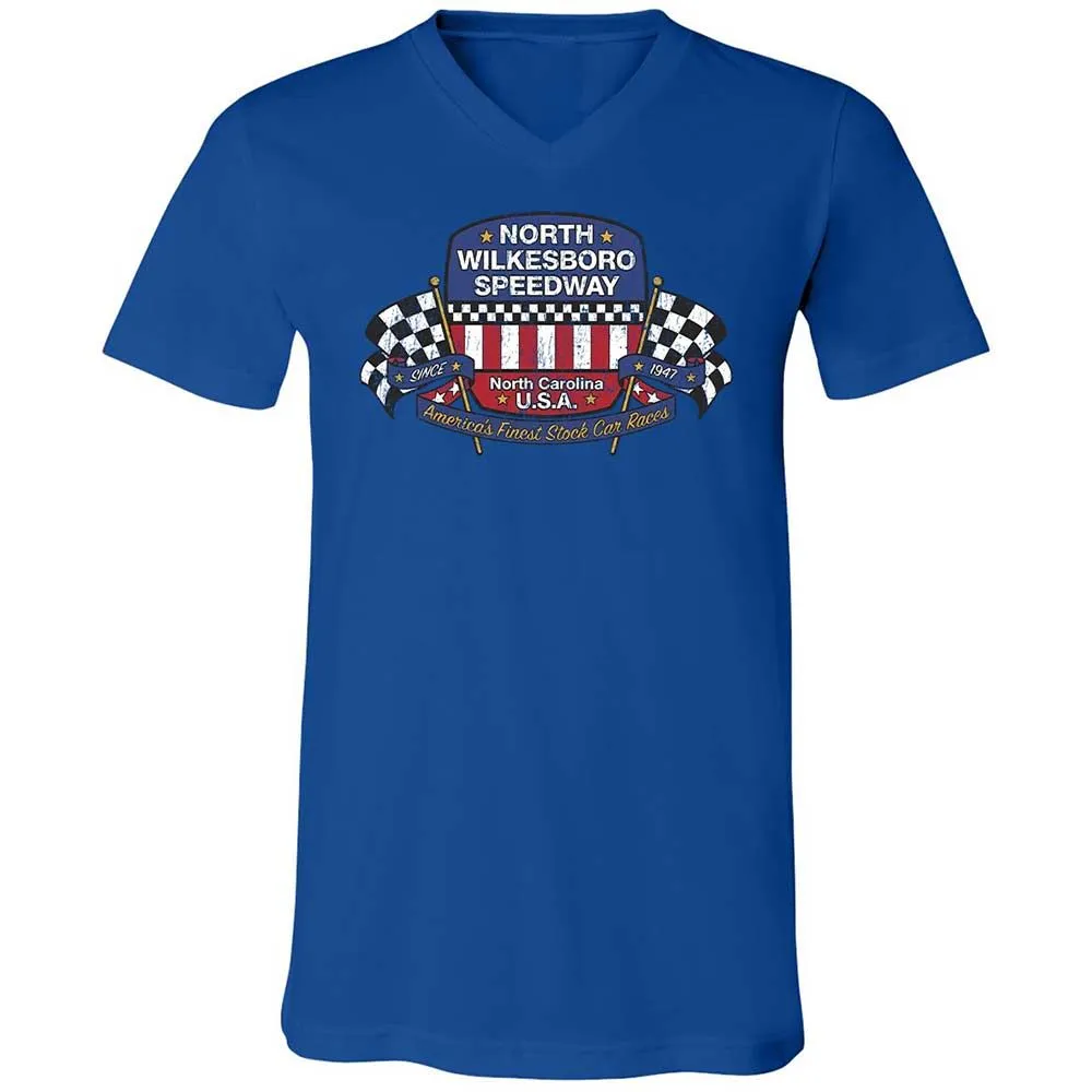 Unisex V-Neck T-Shirt - 8GCRQ53Y - True Royal - 3