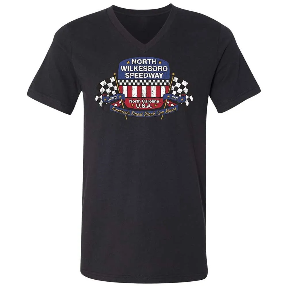 Unisex V-Neck T-Shirt - 8GCRQ53Y - Black - 11