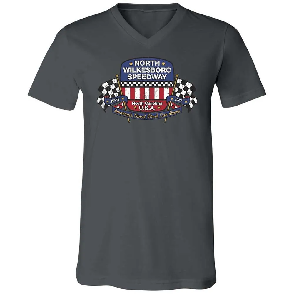 Unisex V-Neck T-Shirt - 8GCRQ53Y - Asphalt - 16