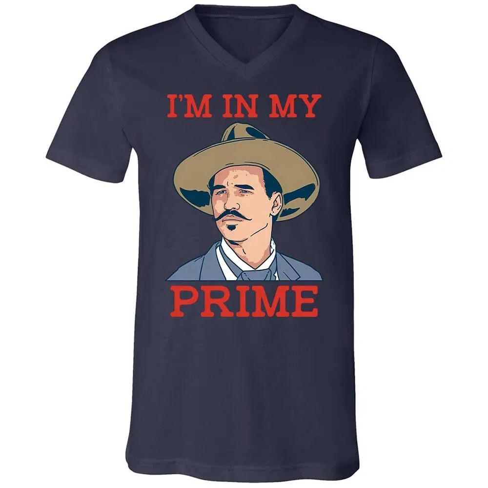 Unisex V-Neck T-Shirt - W8FH271Q - Navy - 12