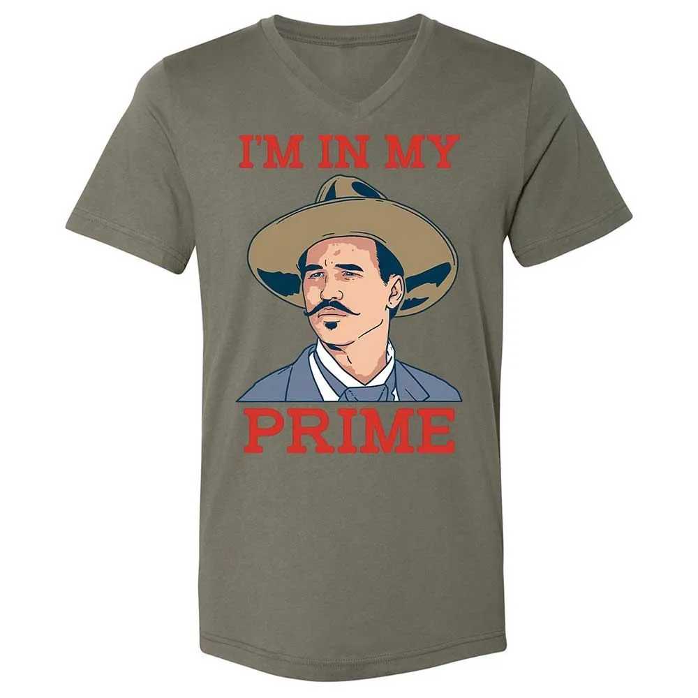 Unisex V-Neck T-Shirt - W8FH271Q - Military Green - 15
