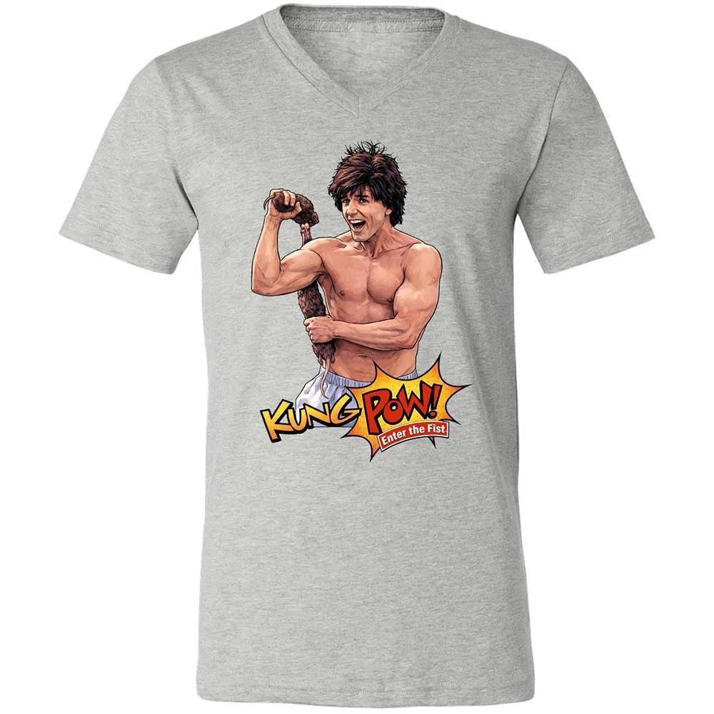 Unisex V-Neck T-Shirt - 64Z6JHMP - Athletic Heather - 2