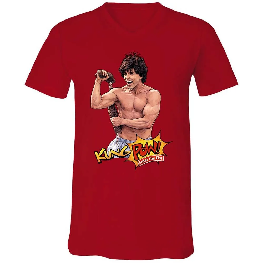 Unisex V-Neck T-Shirt - 64Z6JHMP - Red - 5