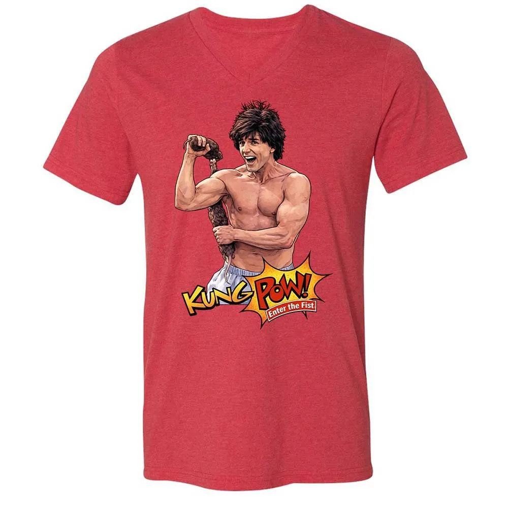 Unisex V-Neck T-Shirt - 64Z6JHMP - Heather Red - 6