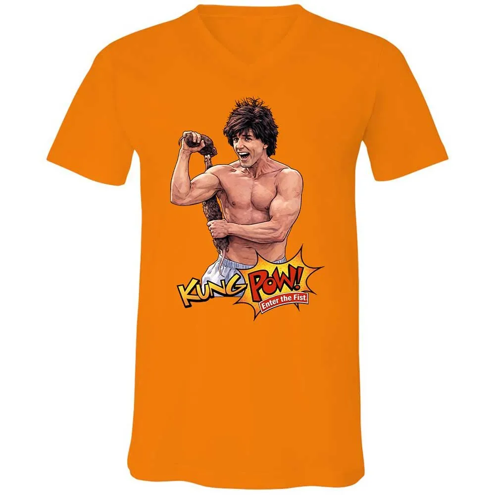 Unisex V-Neck T-Shirt - 64Z6JHMP - Orange - 7