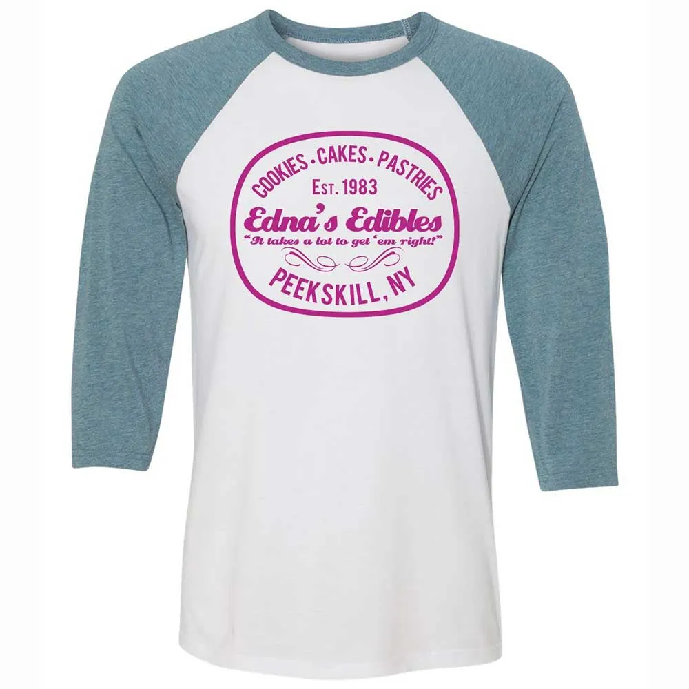 Unisex 3/4 Baseball Tee - T46LYMJ9 - White/Denim - 3
