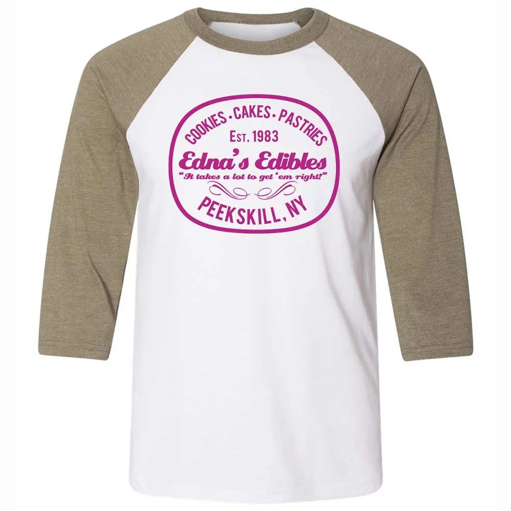 Unisex 3/4 Baseball Tee - T46LYMJ9 - White/Heather Olive - 4