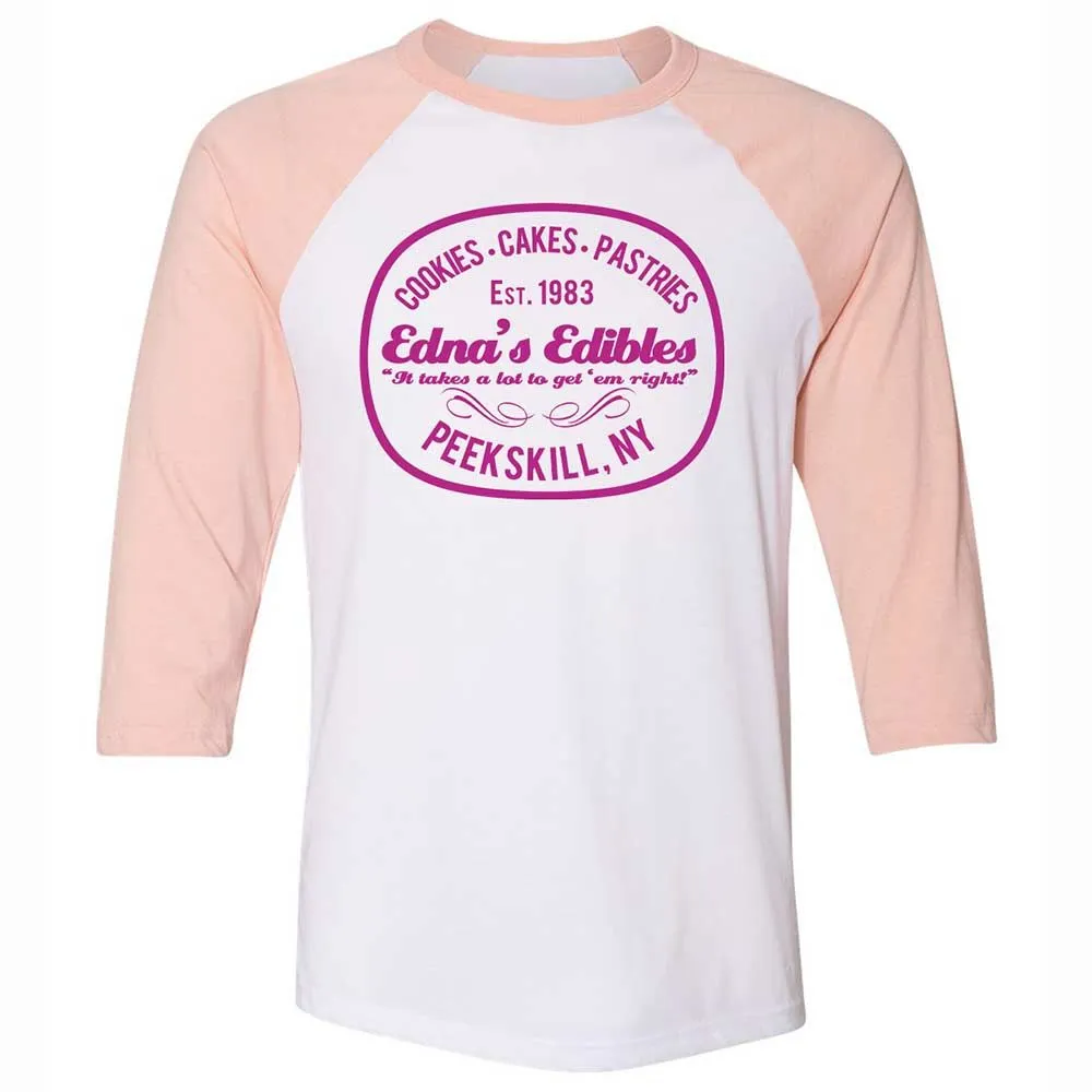 Unisex 3/4 Baseball Tee - T46LYMJ9 - White/Heather Peach - 5