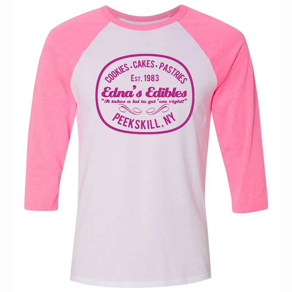 Unisex 3/4 Baseball Tee - T46LYMJ9 - White/Neon Pink - 12