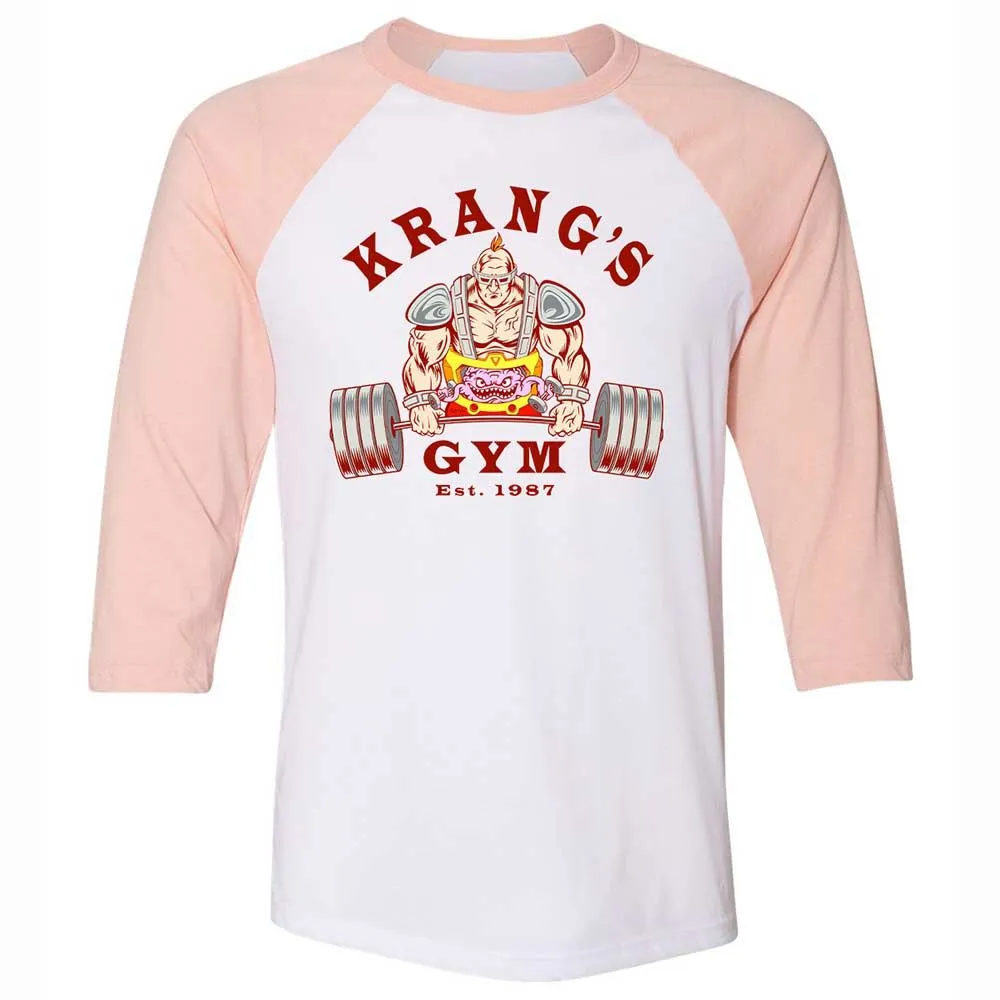 Unisex 3/4 Baseball Tee - 8GFFQMLS - White/Heather Peach - 5