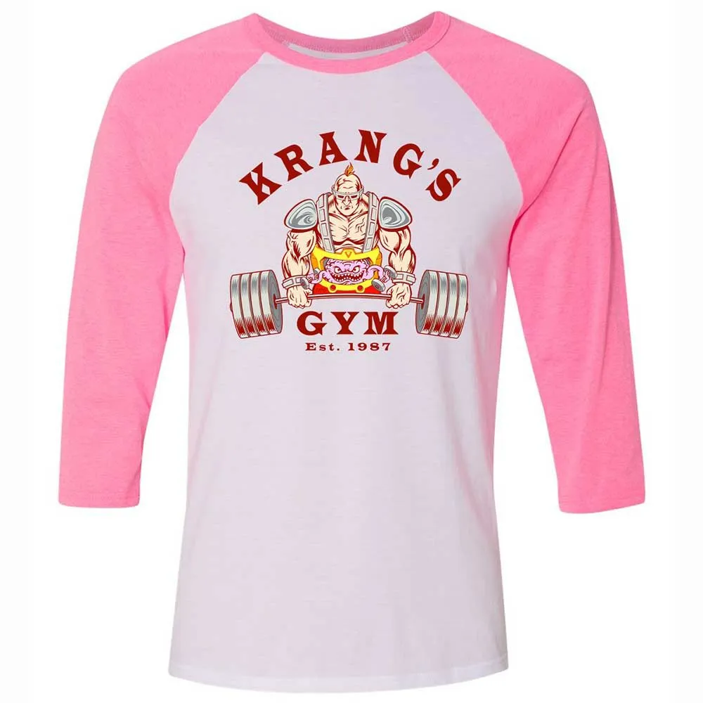 Unisex 3/4 Baseball Tee - 8GFFQMLS - White/Neon Pink - 12