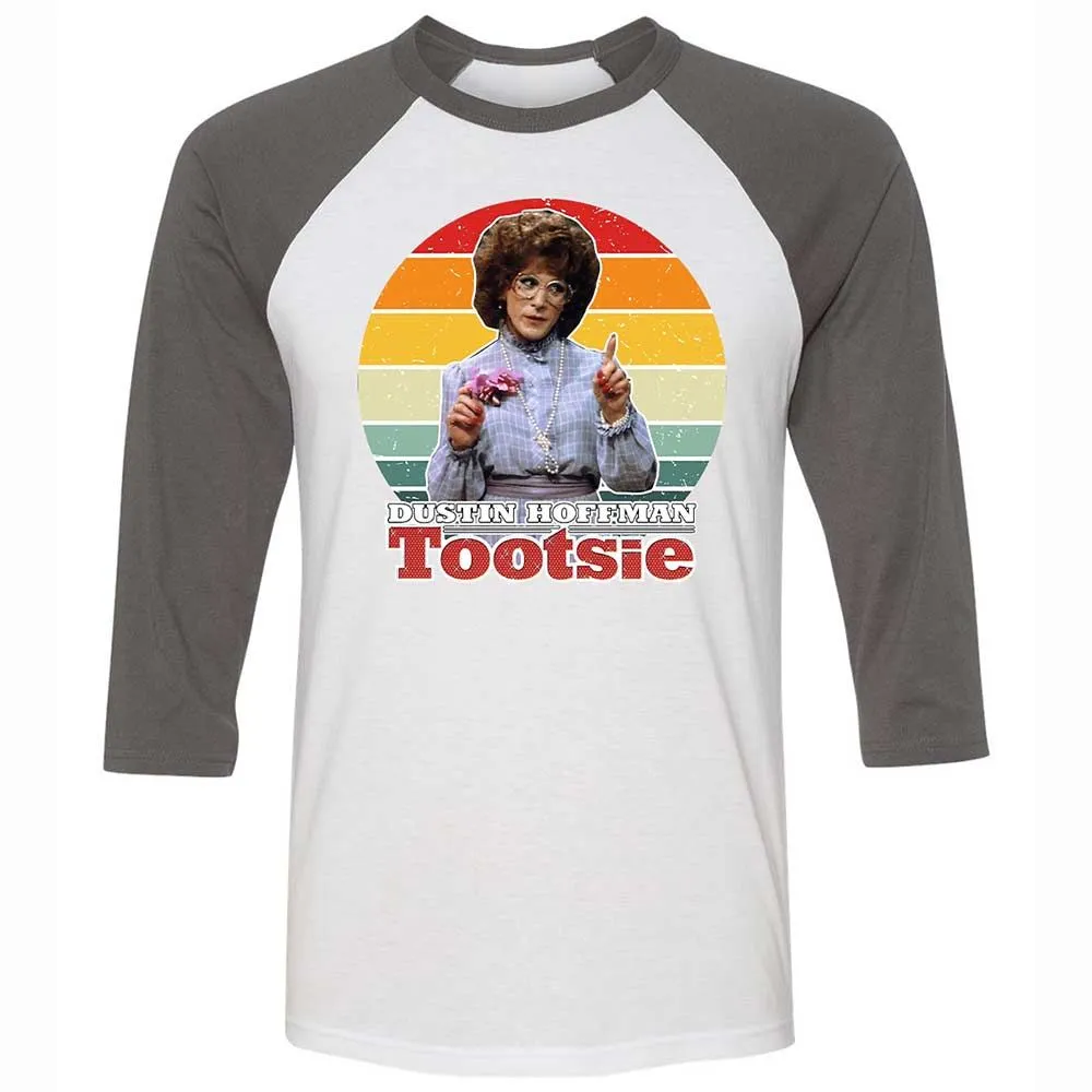 Unisex 3/4 Baseball Tee - B5GJ2G9U - White/Asphalt - 2