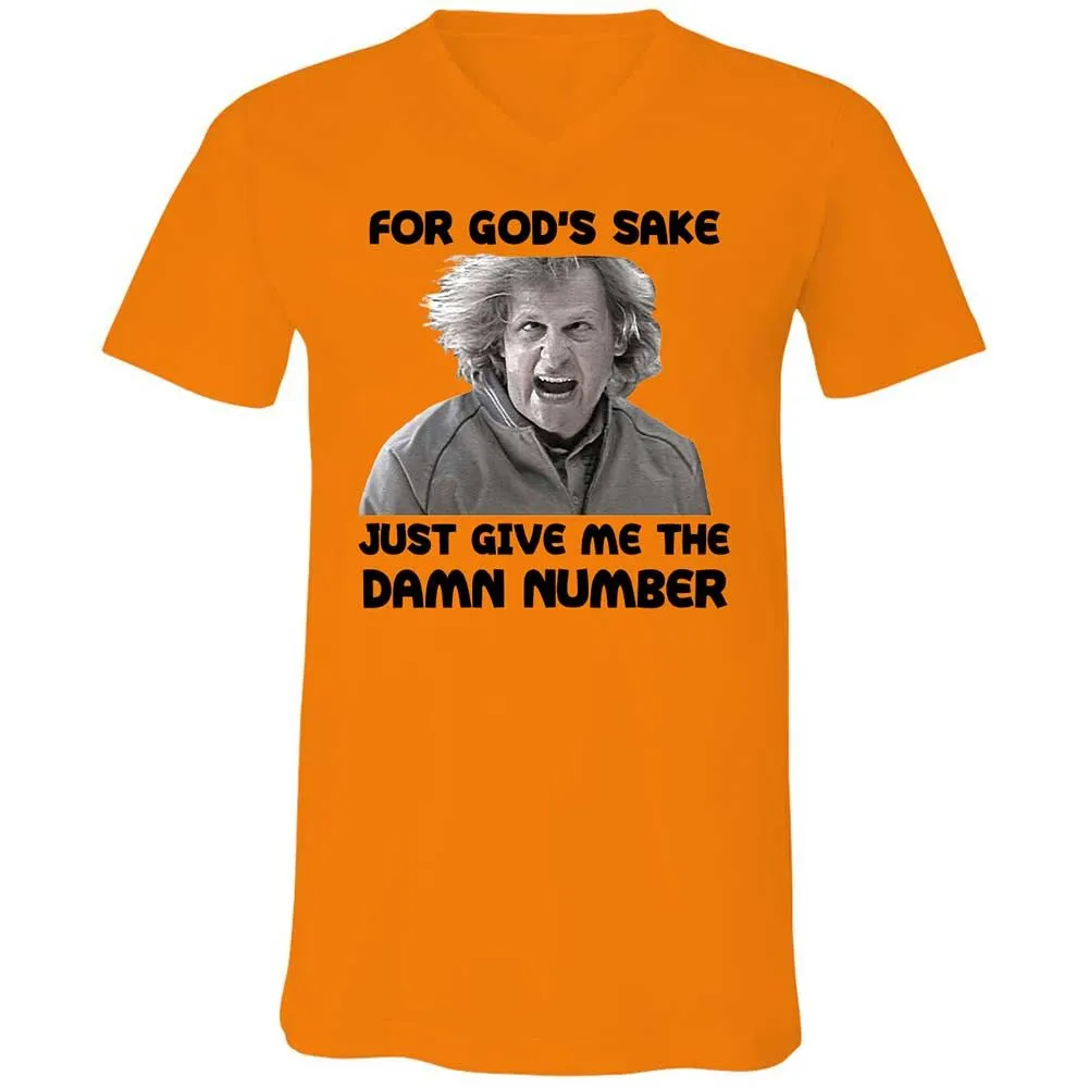Unisex V-Neck T-Shirt - 3J88FQEH - Orange - 7