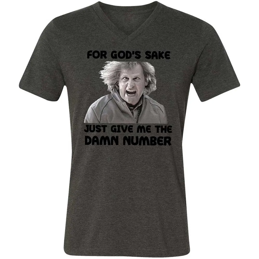 Unisex V-Neck T-Shirt - 3J88FQEH - Dark Grey Heather - 8