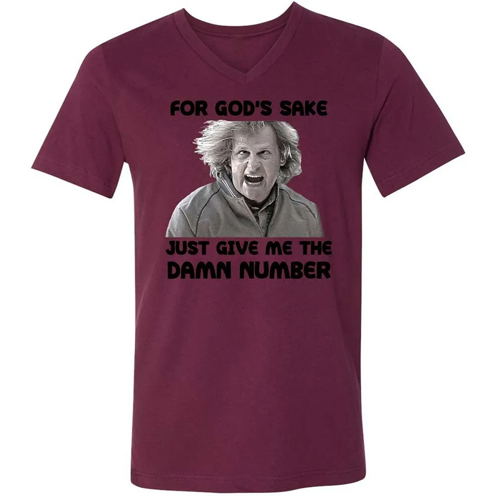Unisex V-Neck T-Shirt - 3J88FQEH - Maroon - 14