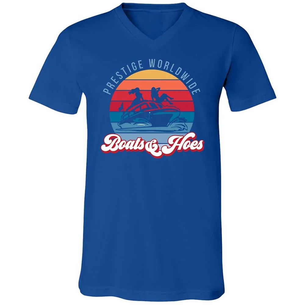 Unisex V-Neck T-Shirt - XWS4Z1VS - True Royal - 3